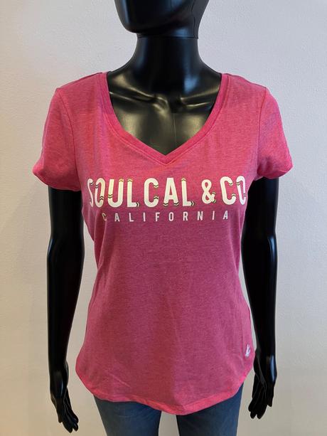 Dámske ružové tričko s nápisom soul cal (38), m