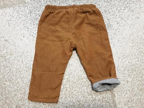 Podšité menčestrové nohavice hm, h&m,74