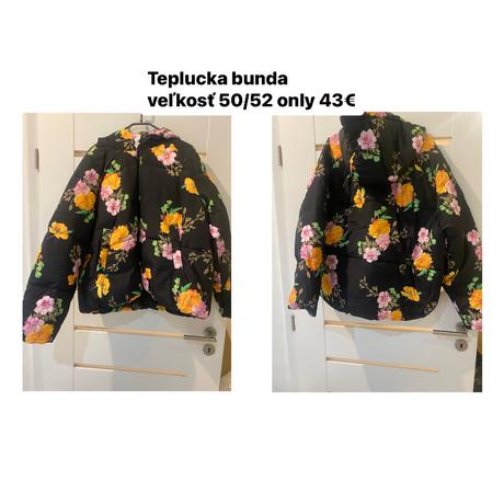 Teplejšia bunda s kvetinovým vzorom 3xl 50/52, only,52