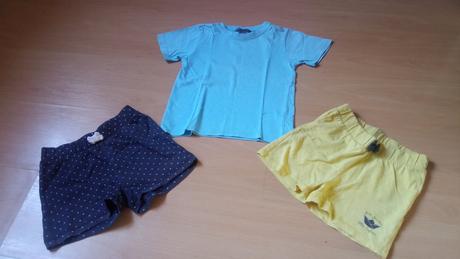 Kraťasky na gumičku 98/104 tričko zdarma, 104