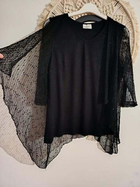 Čierny zaujímavý sveter, c&a,m