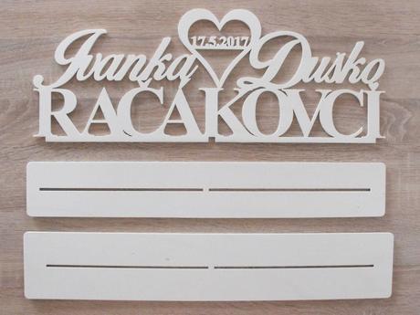 Svadobný stojan s krstnými menami, 