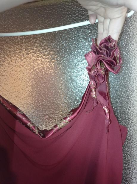 Spoločenské šaty bordova /vínová farba -, 46