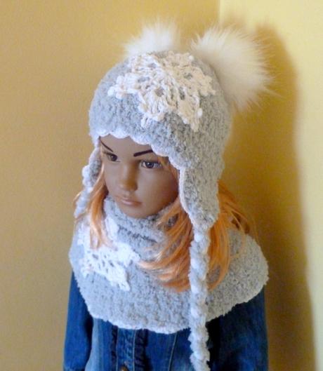 Sedo biela s vlockou zimna suprava, 68 - 146