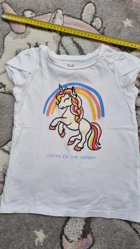 B3556 tričko jednorožec, c&a,128