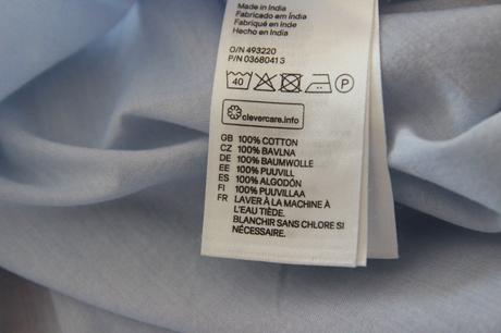 Bledo modrá bavlnená košeľa, h&m, xs, h&m,xs