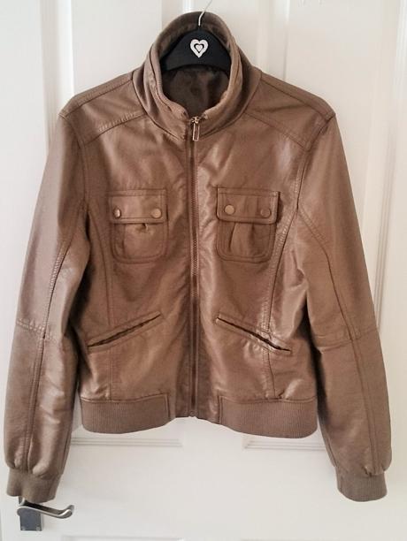 Hneda kozenna bunda - imitacia, m