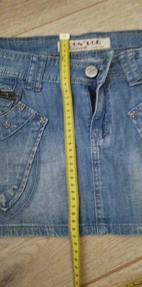 Džínsová mini sukňa, s