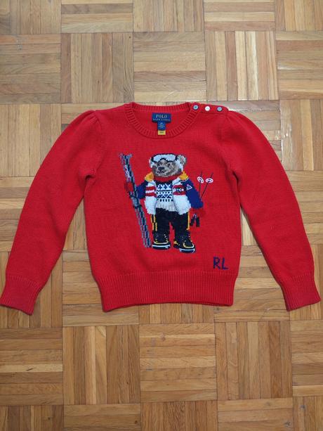 Ralph lauren bear originál luxusný sveter, ralph lauren,122