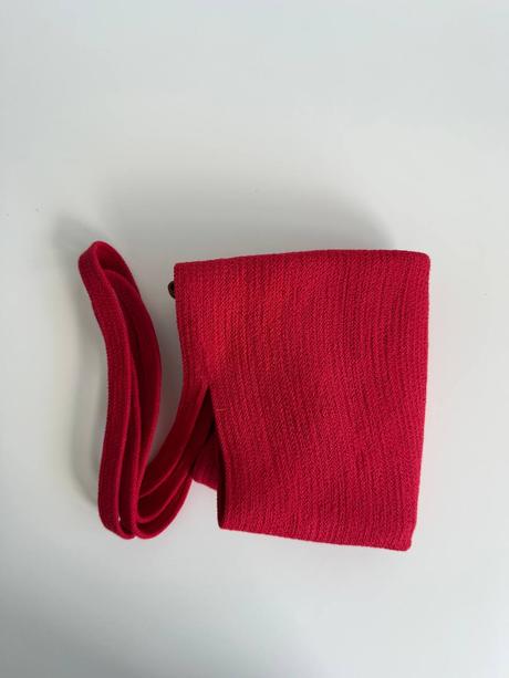 Handmade červená shopper taška,
