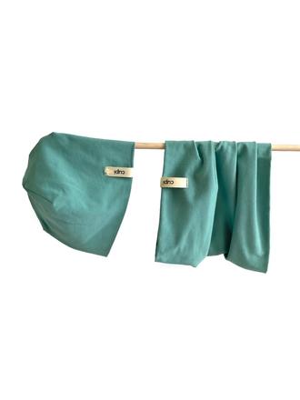 Detský prechodný set - čiapka a nákrčník old green, 62 - 104