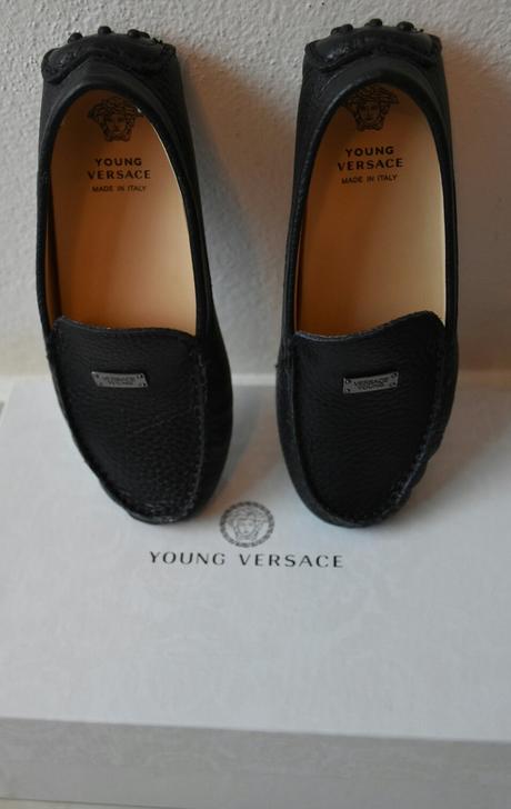 Originál čierne mokasíny young versace, versace,29