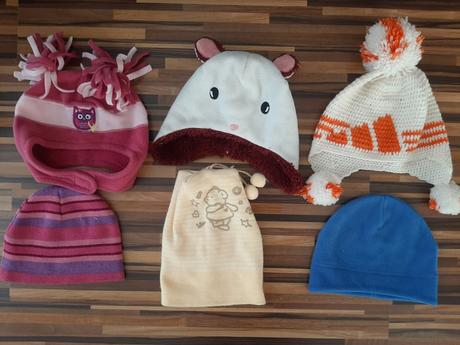 6 x čiapka velk. 0 - 4 roky., 80