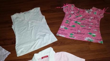4 tričká - dievčenské, na leto, 134