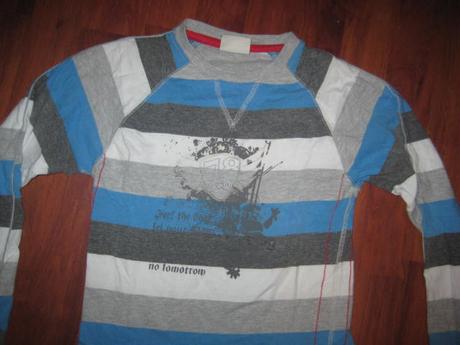 Tričko s dlhým rukávom zebralina, 128