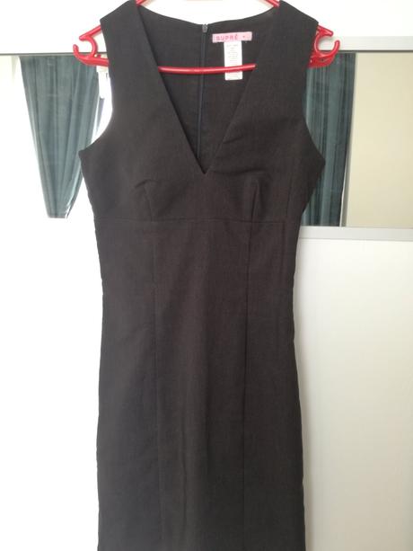 Mini cierne saty, xs