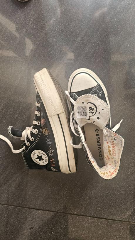 All star lift high platform trainers mystic, converse,37