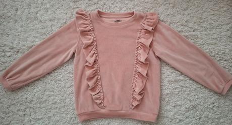 Mikina zamatová s volánmi, f&f,122