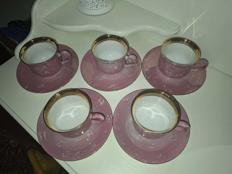 Kávová súprava ružová, 