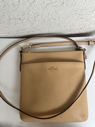 Coach crossby bezova kabela 22x23x3 kabelka kozena, coach