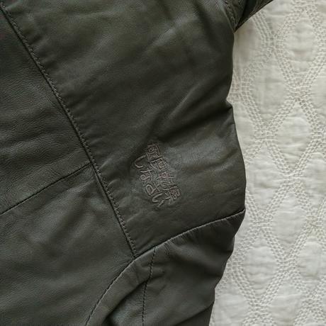 Superdry grey genuine leather jacket m vintage, superdry,m
