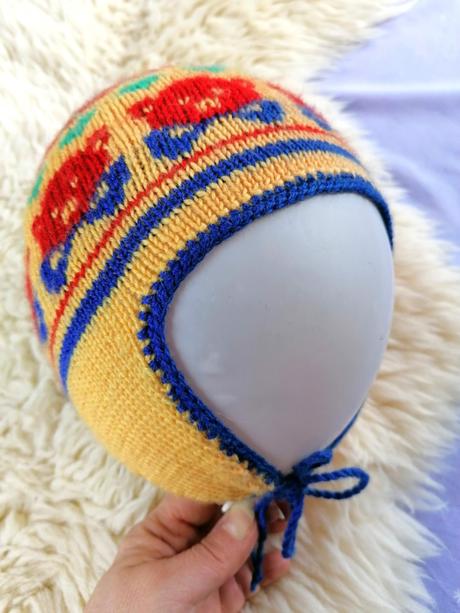 Vlnená čiapočka s macíkmi, 80