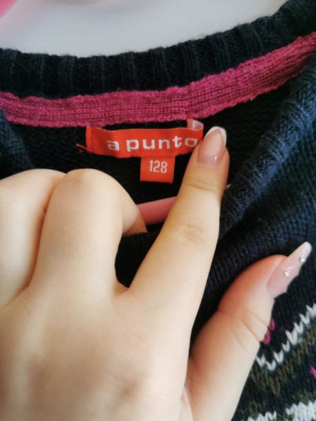 Pletené šaty k legínam, 128