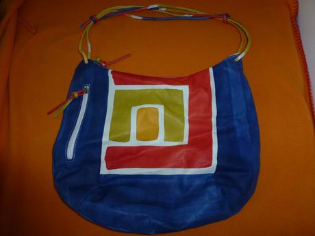 Ručne maľovaná kabelka astore-pravá koža, nenosená,