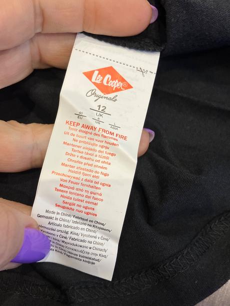 Dámske čierne tričko krátky rukáv lee cooper (40), lee cooper,l