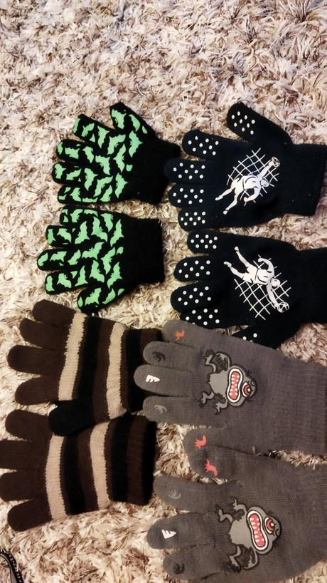 Pletené rukavičky,4ks, 140