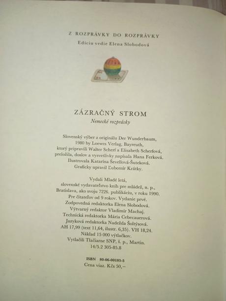 Zázračný strom - nemecké ľudové rozprávky, 1990,