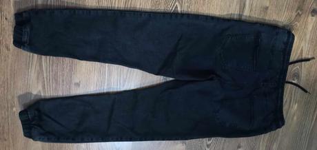 Rifle čierne elastické športové, denim,36