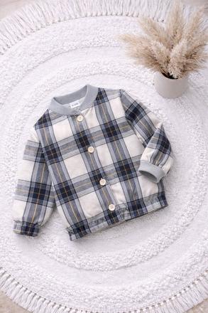 Károvaná bomber bundička, 80