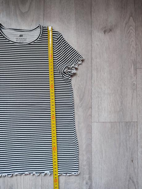 Vrúbkované tričko, h&m,134