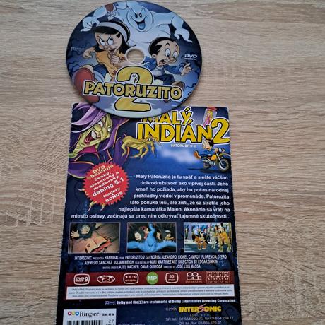 2ks dvd- malý indián pattoruzito diel 1 a 2, 