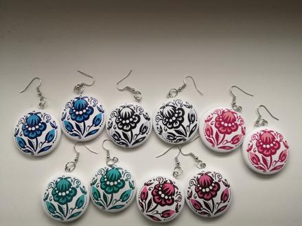 Náušnice s folkovým vzorom, 