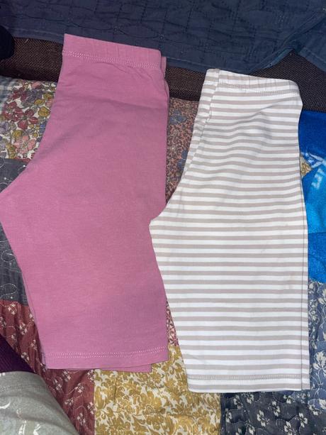 2x legínky krátke, h&m,134