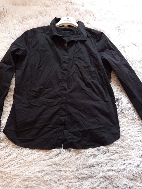 Čierna blúzka s dlhým rukavom, h&m,46