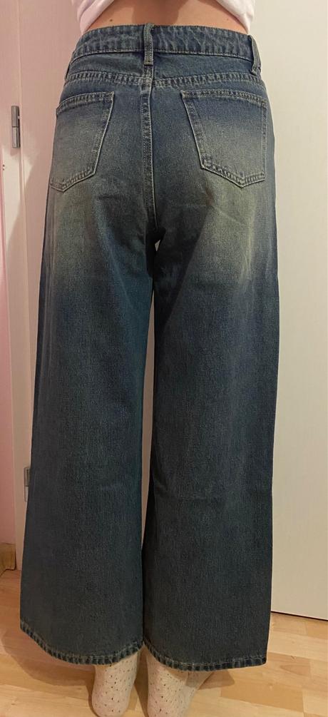 Dámske/dievčenské wide leg jeans zo shein, m
