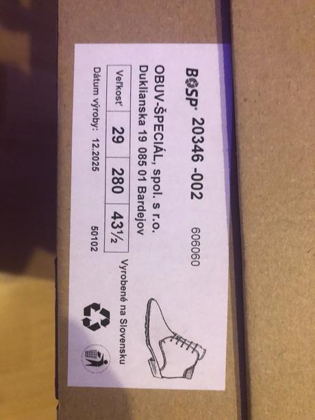 Pracovná obuv zimná 43 1/2, 43