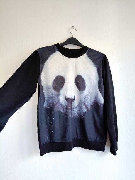 Tričko panda s dlhým rukávom, l