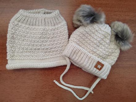 Zimná čiapka a nákrčník 48-52cm, 48 / 52