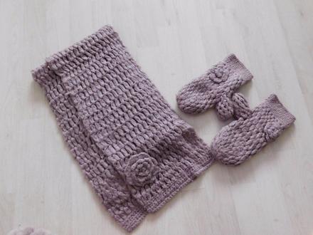 Set rukavice+šál, m