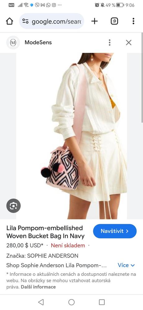 Kabelka sophie anderson, 