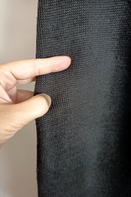 Teplá upletová sukňa s rozparkom, xl