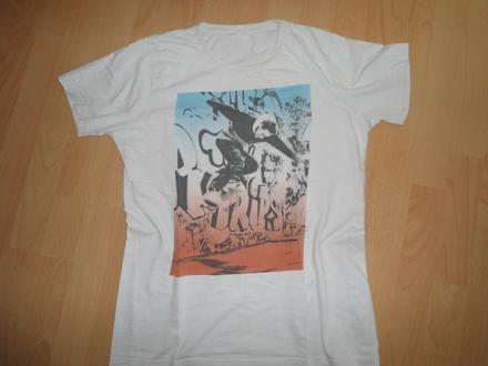 Biele chlapcenske tricko skate, 158