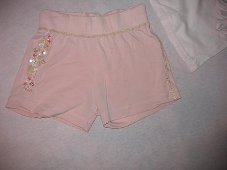 Tričko s krátkym rukávom dievčenské+kraťasy, 122