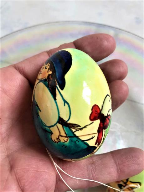 Ručne maľované lakovamé kraslice 4 ks,