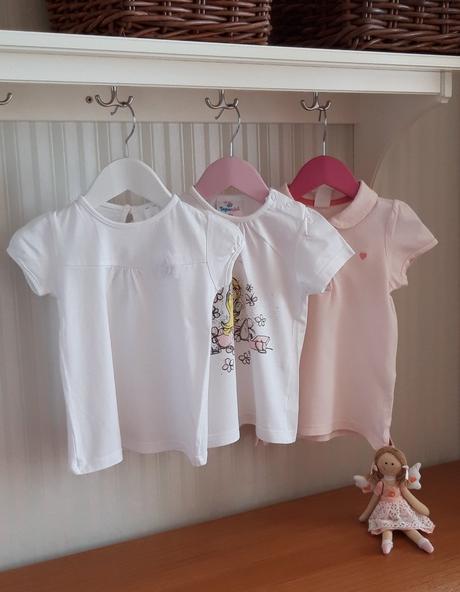 Dievčenské tričká - 3ks, h&m,86