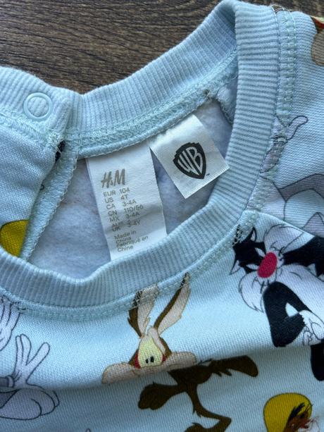 Mikina bugs bunny, h&m,104